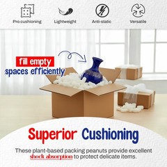 MT Products Off-White Packing Peanuts – Bulk Shipping Peanuts for Fragile Times