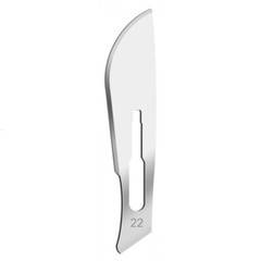 Disposable Scalpel Blades No.22 With Plastic Handle ( Box of 10 ) Sterile