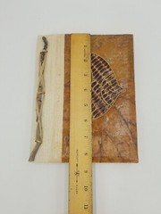Natural Paper Leaves Cover w/Recycled Paper Notebook/Scrapbook w/Fish Indonesia
