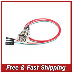16mm Metal Chassis Push Button Power Switch with 22″ Extension Cable for PC Case