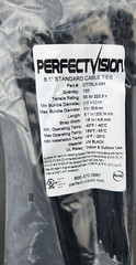 (100 Pcs) PERFECT VISION BLACK 8.1″ STANDARD CABLE TIES, CT7BLK-MH
