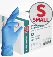 Synguard Nitrile Exam Gloves Latex Free/Powder Free/Protein Free/Food Safe Small