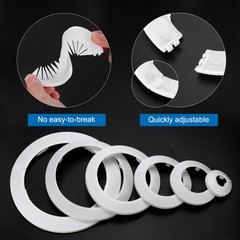5PCS Flange Pipe Cover Decor for 4.5in/115mm Pipe Cover Decor, White