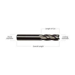 5 PCS 1/8″ 4 FLUTE CARBIDE END MILL