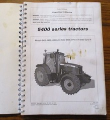 Massey Ferguson MF 5480 5475 5445 5465 5425 Tractor Operators Manual 5400 Series