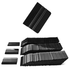 100 PCS Felt Squeegee for Vinyl – Flexible Plastic Black
