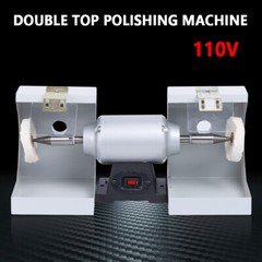 Dental Polisher Polishing Machine 110V Dual-Lathe Bench Buffing Jewelry Grinder
