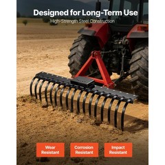 Uimoso 6 Pack Landscape Rock Rake Tines Replacement 1″ x 5/16″ Bolt-on Mount