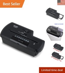 Professional Strip-Cut Shredder: Securely Shreds 8 Sheets & Credit Cards – Black