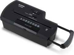 Professional Strip-Cut Shredder: Securely Shreds 8 Sheets & Credit Cards – Black