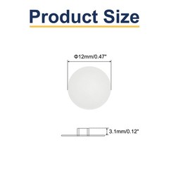 180Pcs Screw Caps Covers 12x3mm Plastic Screw Decoration Cover White