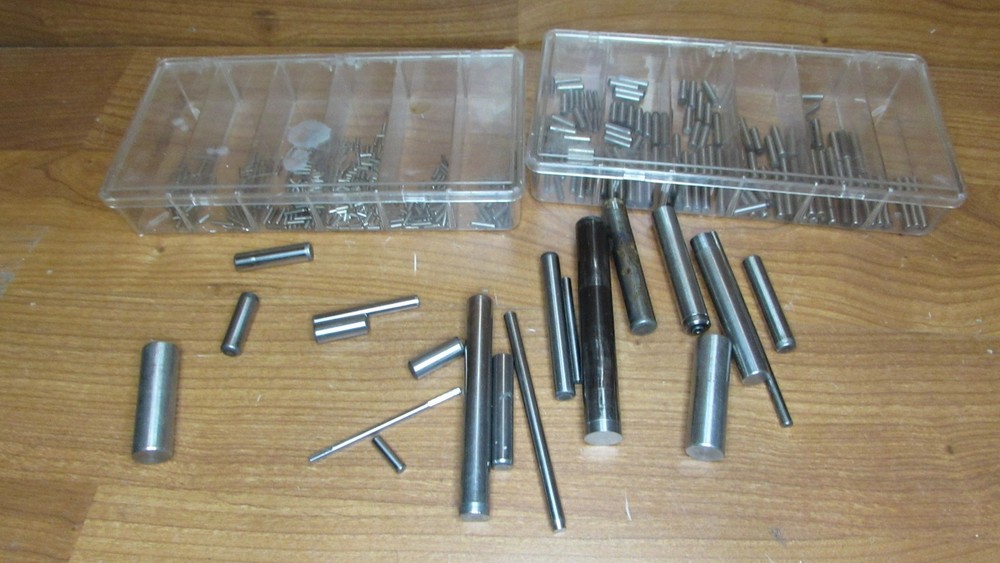 Lot of assorted Drift Dowel steel pins assorted lengths & sizes