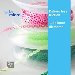 LA MIERE 1 Roll Orthodontic Rubber Chains, Long, 0.166’’(4.2mm), Deep black
