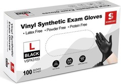 Versatile 4 Mil Black Disposable Gloves – Latex-Free and Waterproof, Large Size