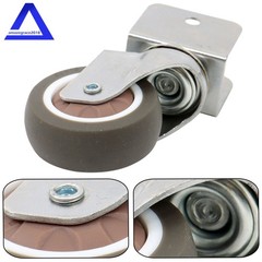 4PCS Heavy Duty U Bracket Shaped 2″ Caster Wheels (2 with brake & 2 without)