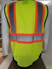 Three Tone High Visibility Yellow / Pink Safety Vest Size Small – 3XL