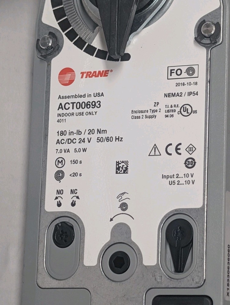 Trane ACT00693 Belimo B231 Actuated Ball Valve 1-1/4″ 24V Spring Return Cv=25
