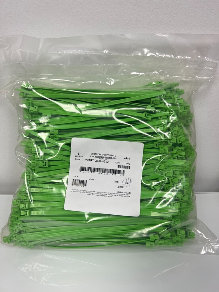 Essentra Component 8″ Cable (Zip) Tie (Releasable) – NEW (NIB) – 1,000 count