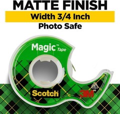Scotch Magic Tape, 3 Dispensered Rolls, Numerous Applications, Invisible