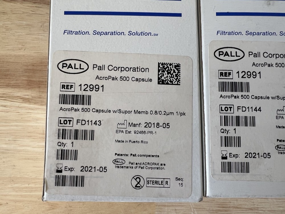 PALL 12991 AcroPak 500 Capsules with Supor Membrane – 0.8/0.2 µm ( price for 1)