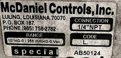 McDaniel Controls Inc. Filtertech 90P2201P02 New Vacuum Gauge Quick Ship Germany