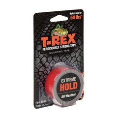 T-Rex 285337 Clear Moisture Resistant Double Sided Mounting Tape 60 L x 1 W in.
