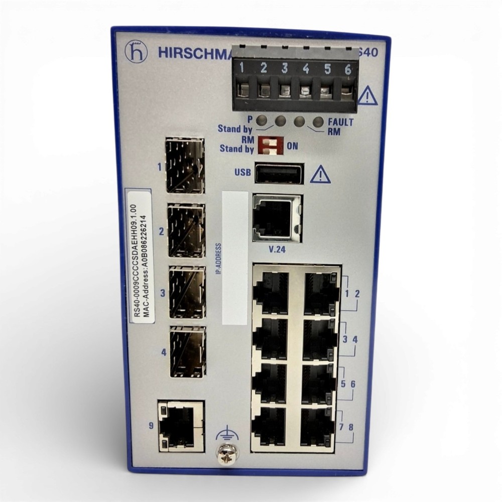 Hirschmann RS40 RS40-0009CCCCSDAE Industrial Ethernet Switch 943935001 DIN Rail