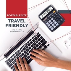 Compact 4-Function Calculator with Big Buttons & LCD – School or Office Use