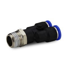 5 Pack, Y Pneumatic Fitting, Push Connect 1/4″ Tube to 3/8″NPT