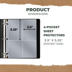 Heavy-Duty Storage Kit for Organizing Packets, with 200 Pockets, 3.5 x 5.25”…