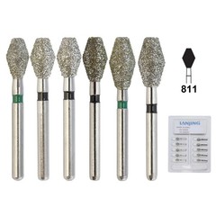 Dental Diamond Burs Zirconia Cutting Football Round End Taper Pear Barrel FG 856