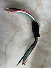 10 AWG Black Assembled Deutsch DTP 4 Pin waterproof connector 6″ wire