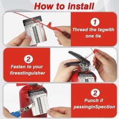 50 Sets 2026–2029 Fire Extinguisher Tags Aluminum Metal 50, 2026-2029