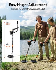 VEVOR Metal Detector for Adults 8″ Professional Gold Detector Waterproof Coil