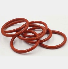 Wire Dia 4mm Food Grade Silicone Rubber Seal O-Ring Red Outter Diameter 15~150mm