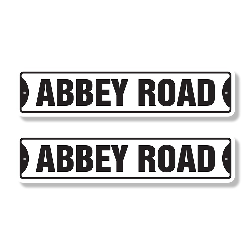 ABBEY ROAD Street Sign (2 Pack) Plastic Metal Road Sign news great UK song