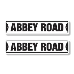 ABBEY ROAD Street Sign (2 Pack) Plastic Metal Road Sign news great UK song