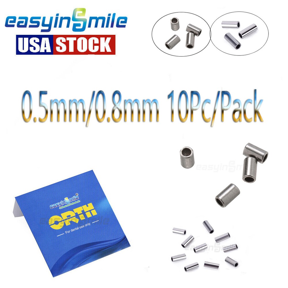Dental Orthodontic Inside Cavity Of Crimpable Mini Stops 0.5mm/0.8mm 10Pc/Pack