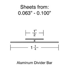 8ft Aluminum Divider Bar – Polished – 8 PCS