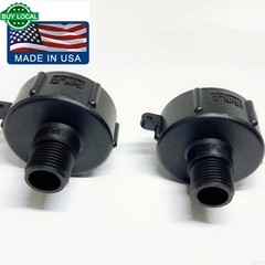 2 PACK 275 330 IBC Tote Tank Drain Adapter Fine Thrd 2 Nptx Male G Hose Adapter
