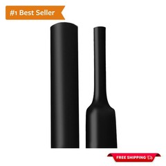 Marine Grade 1-1/4 Inch Waterproof Heat Shrink Tubing – 3:1 Shrink Ratio Black