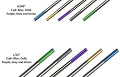 WeldingCity® 10-PK TIG Welding Tungsten ASSORTED GN-VT-GY-AU-BU .040″-1/16″ x 7″