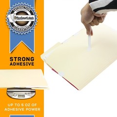 OfficeSmartLabels – 9/16″ x 3-7/16″ White 1-up File Folder Labels, Compatible…