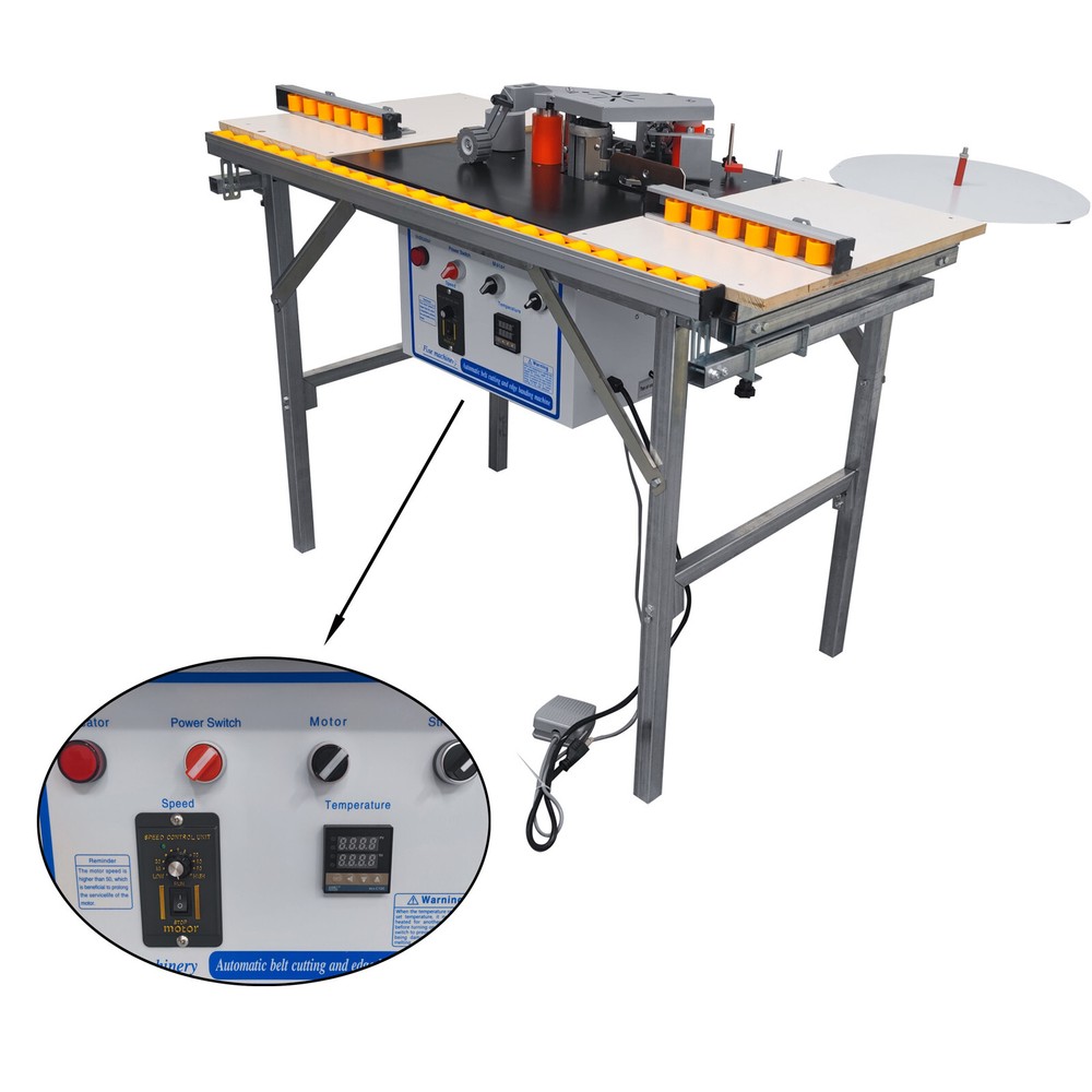 110V Automatic Woodwoking straight line/curve Edge Banding Machine With platform