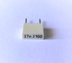 4 pcs 0.027 uF (27 nF), 100V, Metallized Polyester Film Capacitors