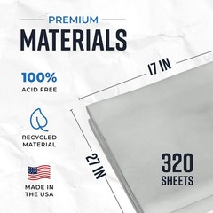 Bryco Goods Newsprint Packing Paper Sheets for Moving – 10lb – 320 Sheets of New