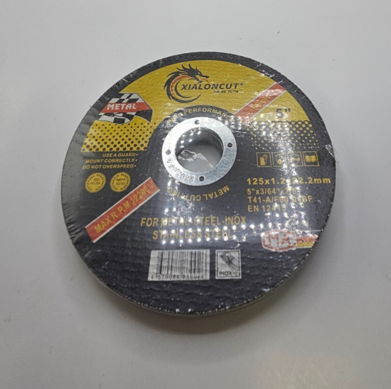 ( QTY 10 ) XIALONCUT 125×1.2×22.2mm Steel Cutting Disc for Stainless Cutting