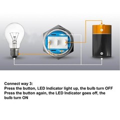 19mm LED Push Button Power Switch Latching w/ Wire Socket Harness 2/4/6/8/10Pcs