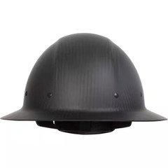 Dynamic Wolfjaw Matte Black Type 1 Class C Full Brim Black Carbon Fiber Hard Hat
