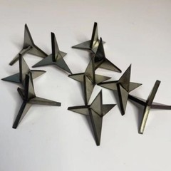 50PC Tire Puncture Spikes Heavy Portable Duty Carbon Steel Triangle Road Spikes